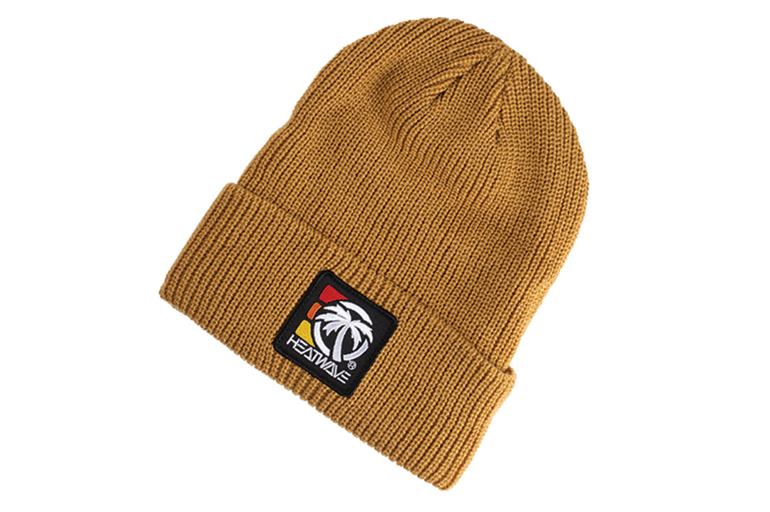 Heat Wave 3 Stripe Beanie - Tan