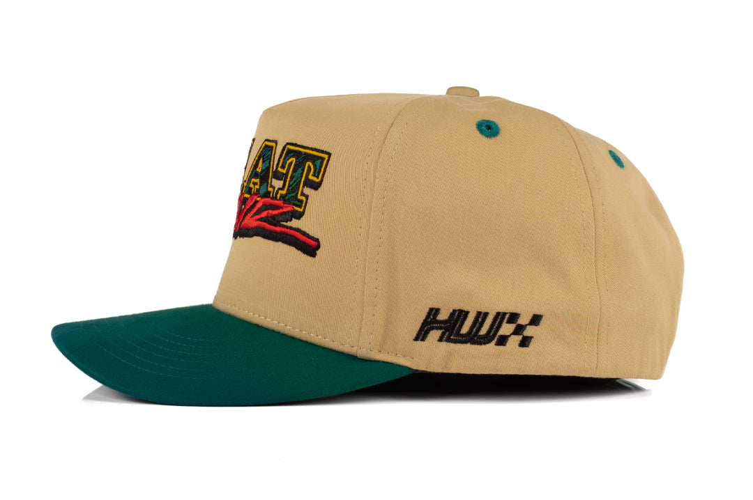 Side view of the Heat Wave Visual Black Magic Outdoor Hat.