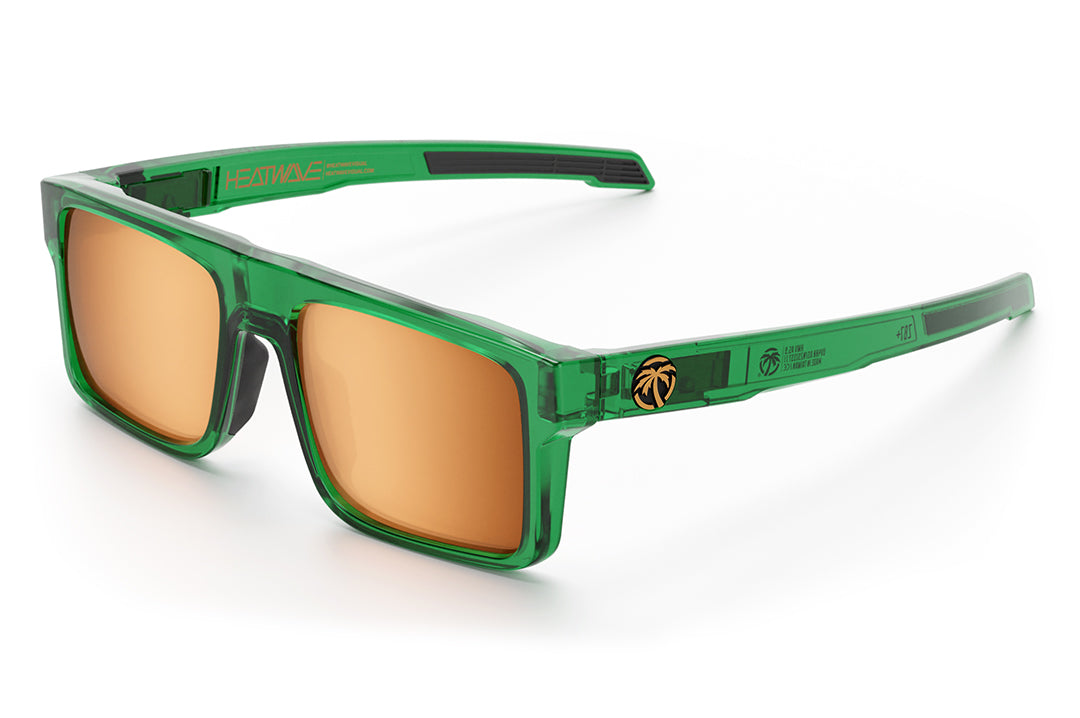 3/4 angle of the Performance Rayth Sunglasses: Cycad Green Z87+ on a white background.