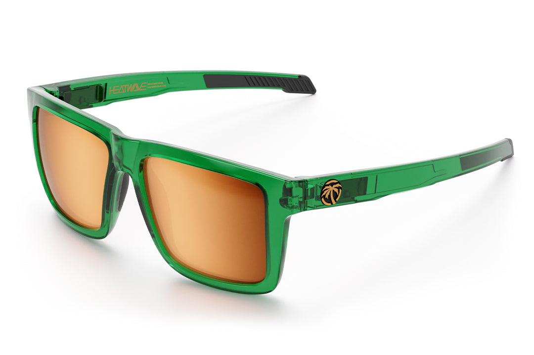 3/4th angle shot of the Performance XL VISE Sunglasses Frame: Cycad Green Z87+ on a white background.