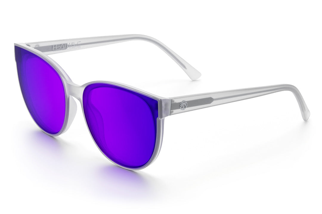 Heat Wave Visual Carat Sunglasses with vapor frost frames and ultra violet lenses.