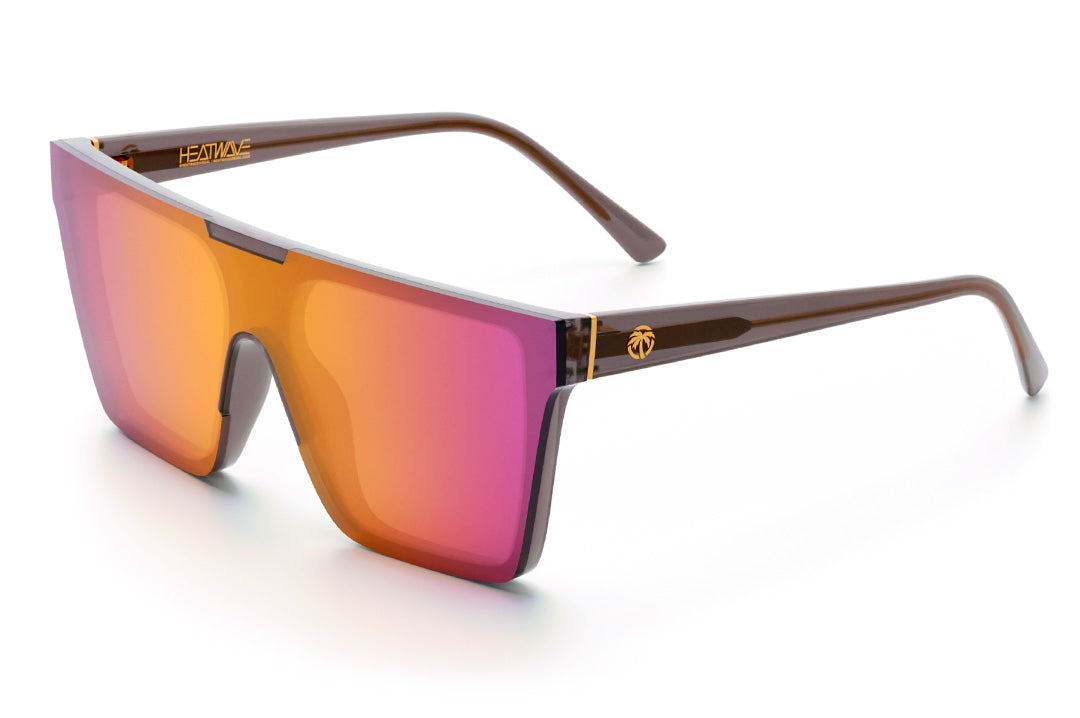 Heatwave Womens Carat Sunglasses Rose Gold Lenses Black Frame Cat  Eye Large Carat Sunglasses: BLACK | Heat Wave Visual main image 2