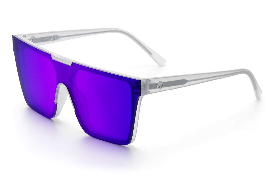 Heat Wave Visual Clarity Sunglasses with vapor frost frames and ultra violet lenses.