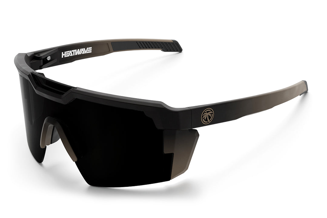 3/4 angle shot of the Future Tech Sunglasses: FDE Fader Z87+ on a white background