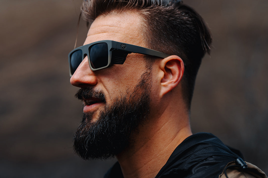 Man wearing the Performance Rayth Sunglasses: FDE Fader Z87+