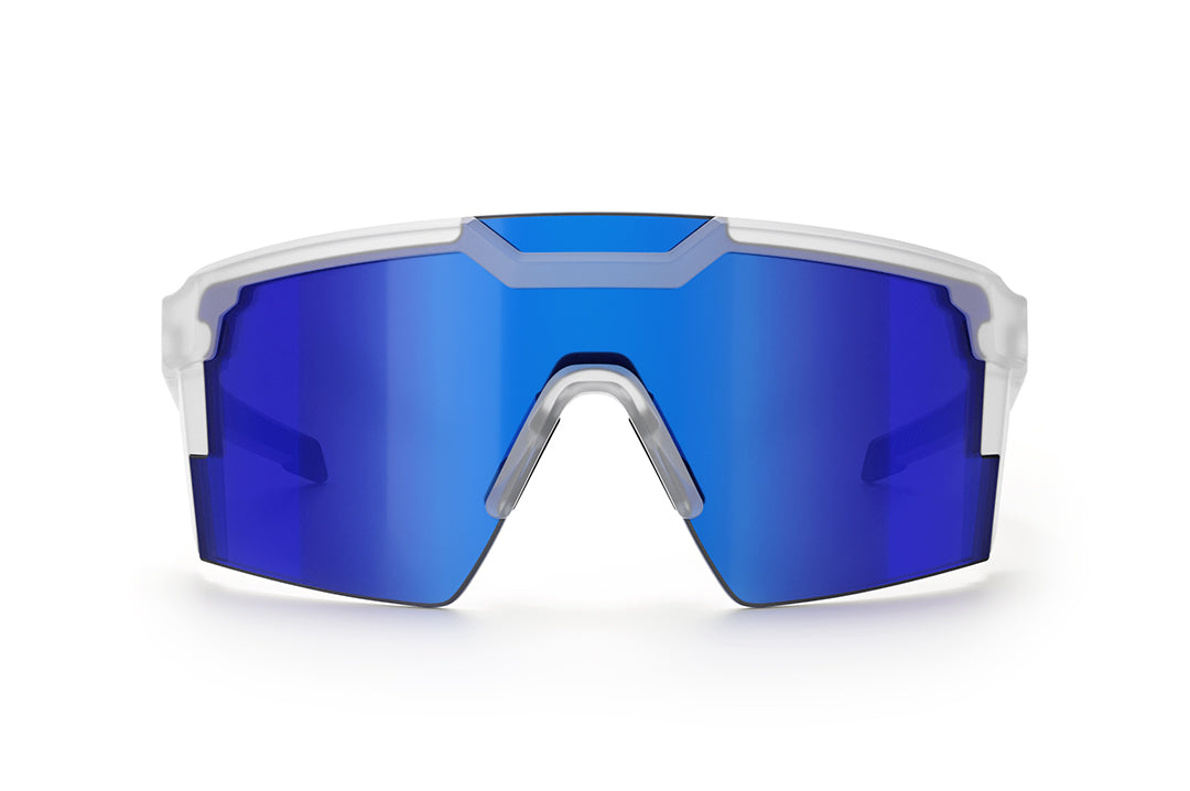 Front view of the Future Tech Sunglasses: Vapor Frost Frame Coastal Lens Z87+ on a white background.