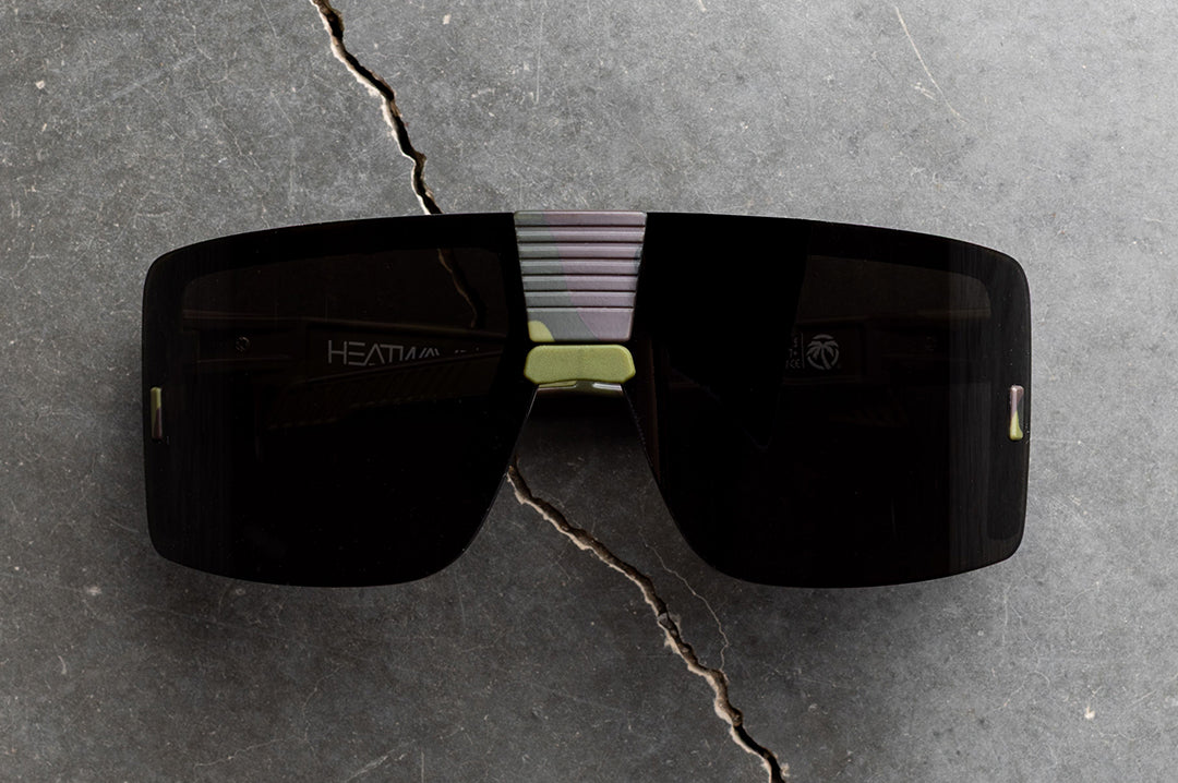 Heat Wave Visual Vector Z87+ Sunglasses with fleck camo frame close-up
