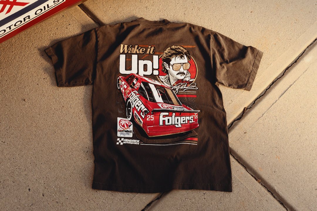 HWV T-Shirt: Hendrick Motorsports | Tim Richmond 25 Folgers on the floor