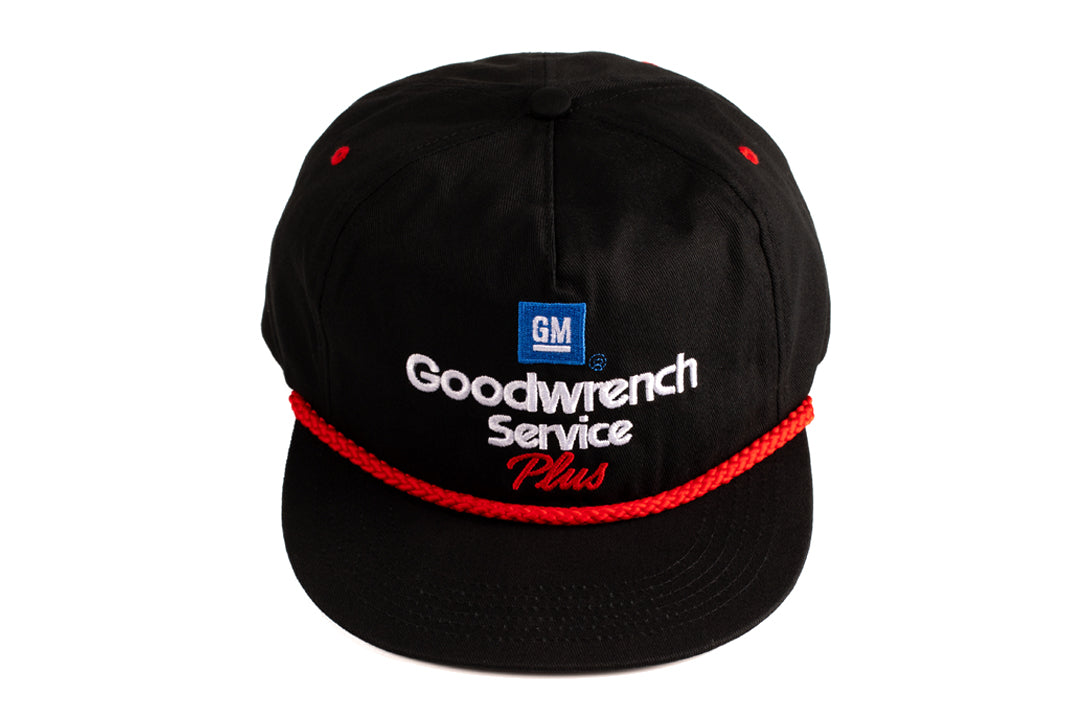 Front of the Heat Wave Visual GM Goodwrench hat in black.