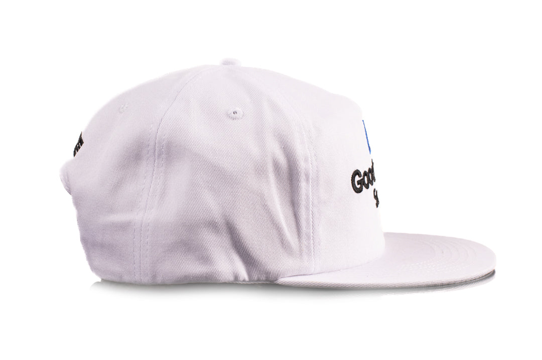Side of the Heat Wave Visual GM Goodwrench hat in white. 