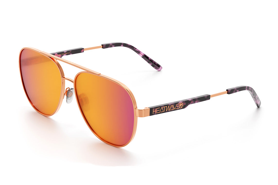 Incline Sunglasses: Rose Gold Heat Wave Visual