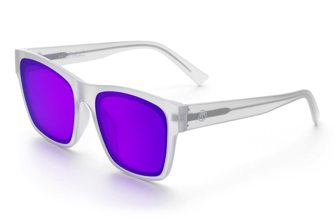 Heat Wave Visual Marylin Sunglasses with vapor frost frames and ultra violet lenses.
