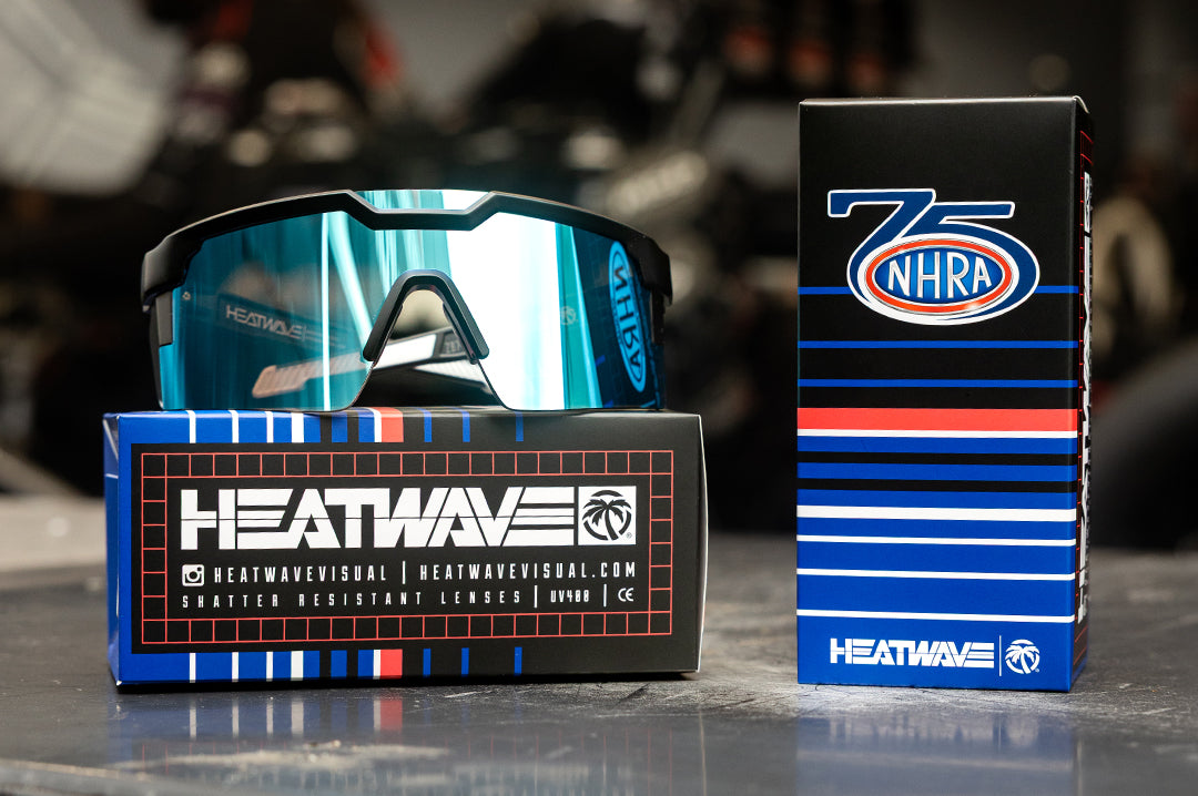 The Future Tech Sunglasses: NHRA Customs with product boxes