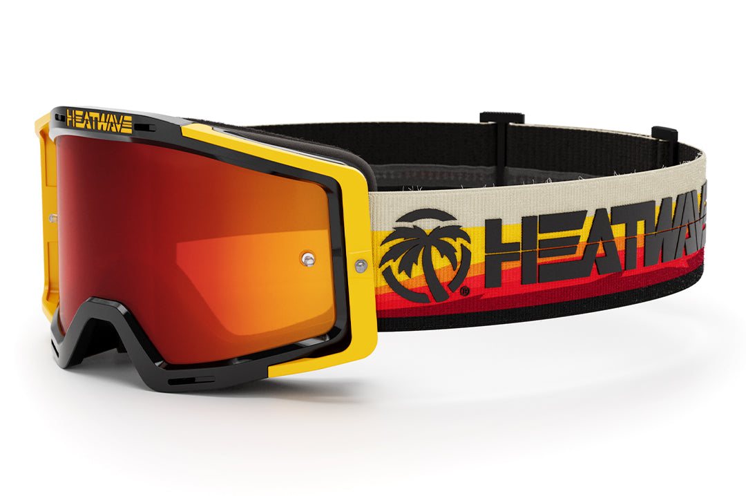 Heat Wave Visual MXG-250 with Pastrana Hoonigan print band and sunblast orange yellow lens.
