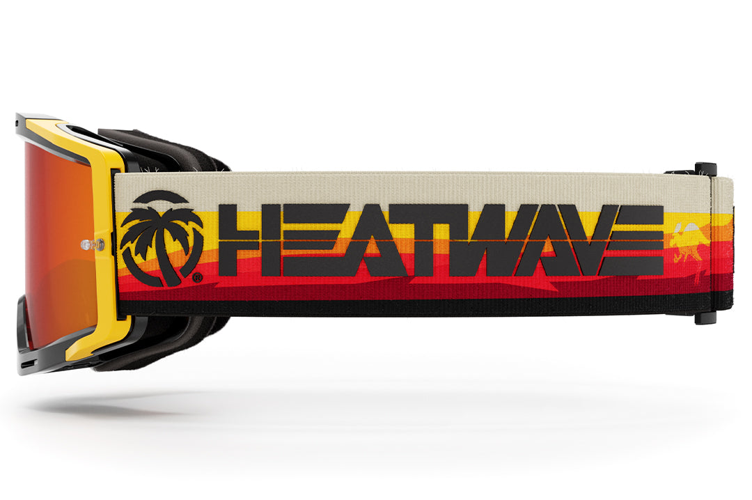 Heat Wave Visual MXG-250 with Pastrana Hoonigan print band and sunblast orange yellow lens.