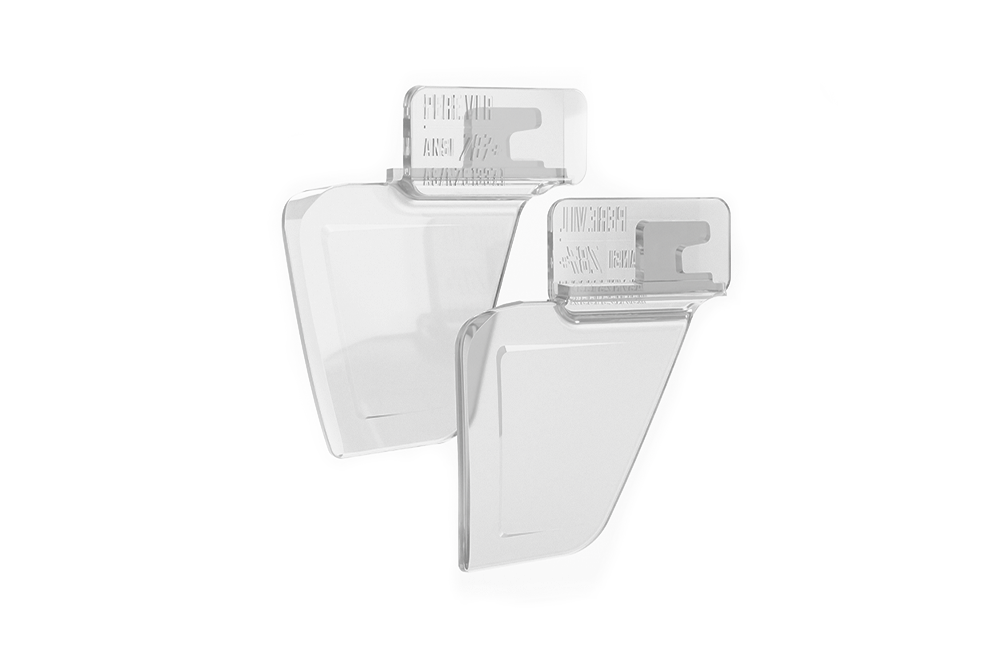 Heat Wave Visual Performance Vise and XL Vise Clear side shields.