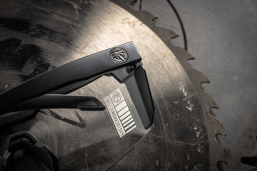 Future Tech Sunglasses: Black Frame Photochromic Lens Z87+