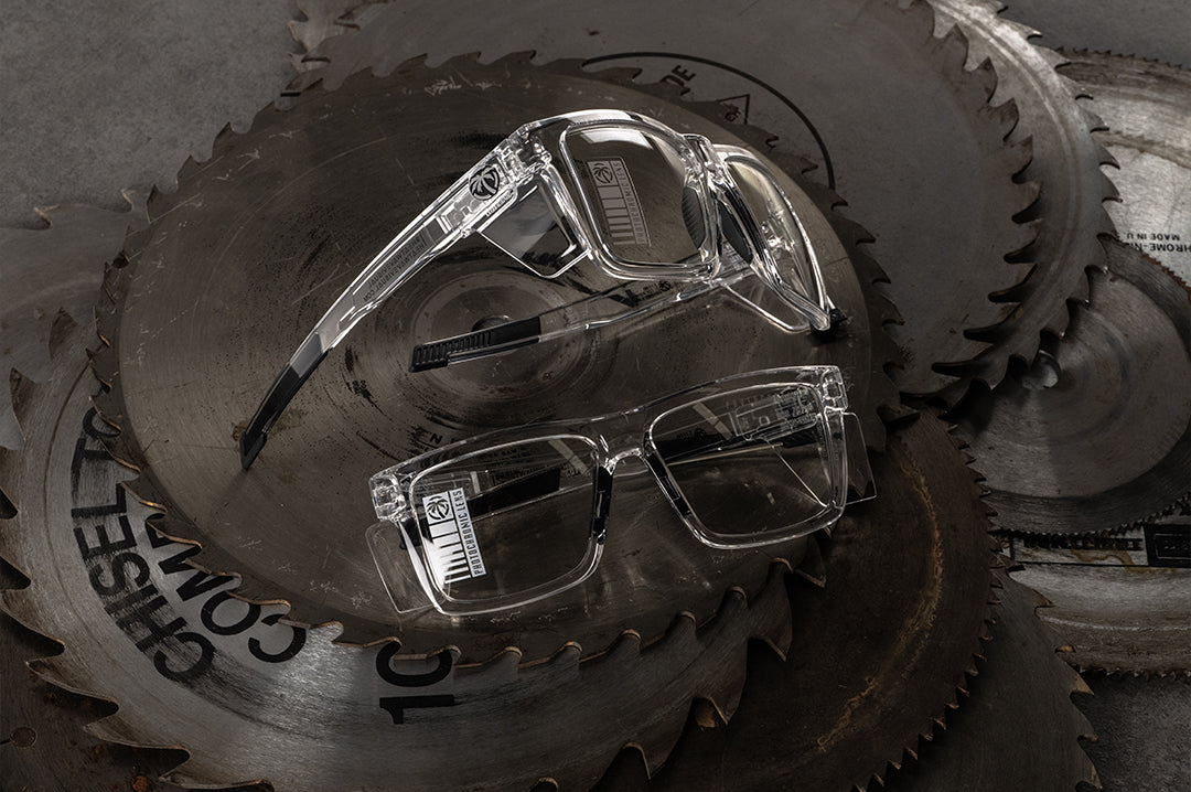 Heat Wave Visual Performance XL Vise Sunglasses with vapor clear frame and photochromic lenses.