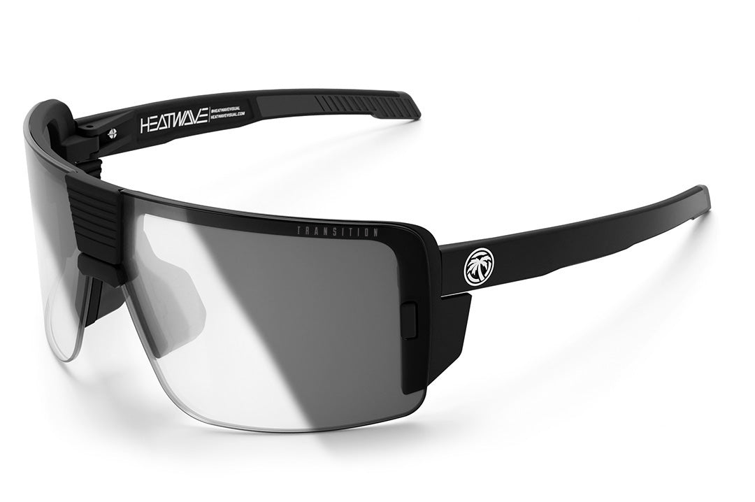 Heat Wave Visual Vector Sunglasses with black frame and photochromic lens.