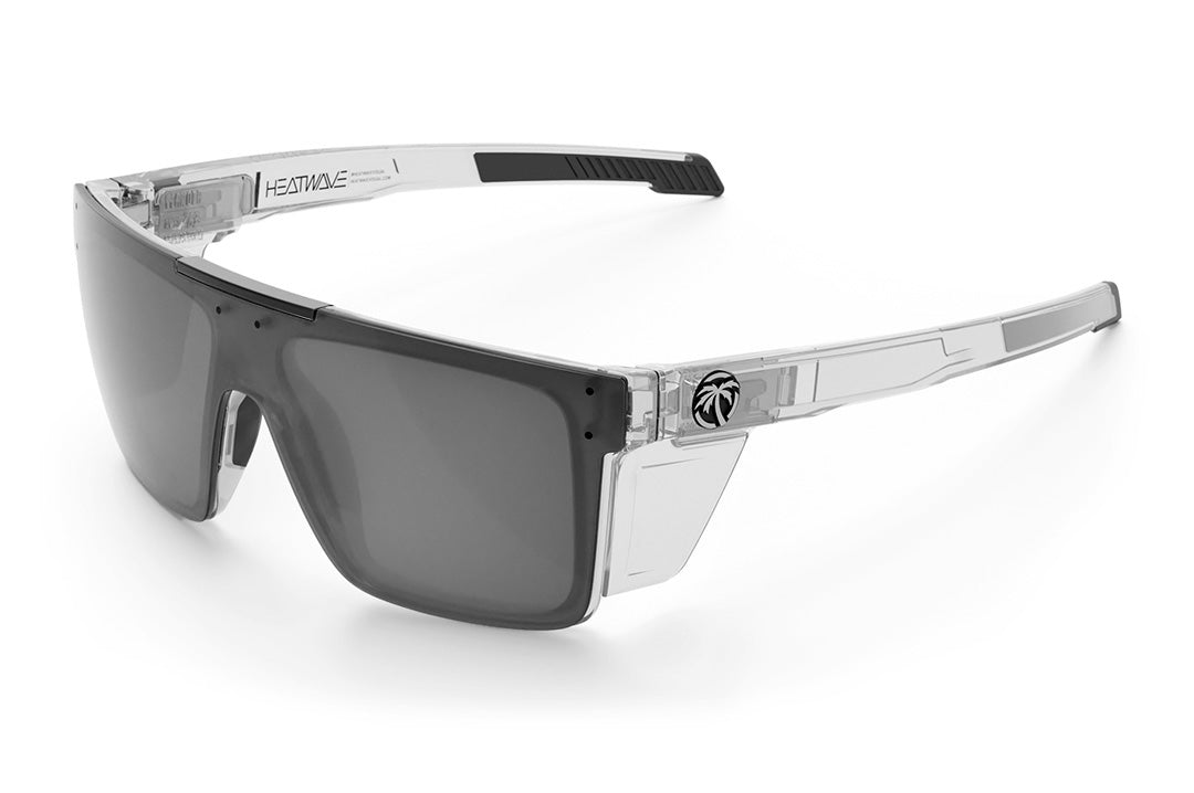 Heat Wave Visual Performance Quatro Sunglasses with black frame, photochromic lens and clear side shields.