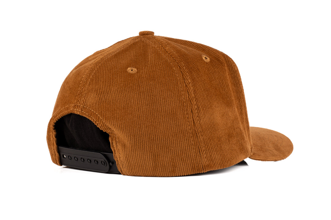 Back view of the Heat Wave Visual Retro Stripe Brown Hat.