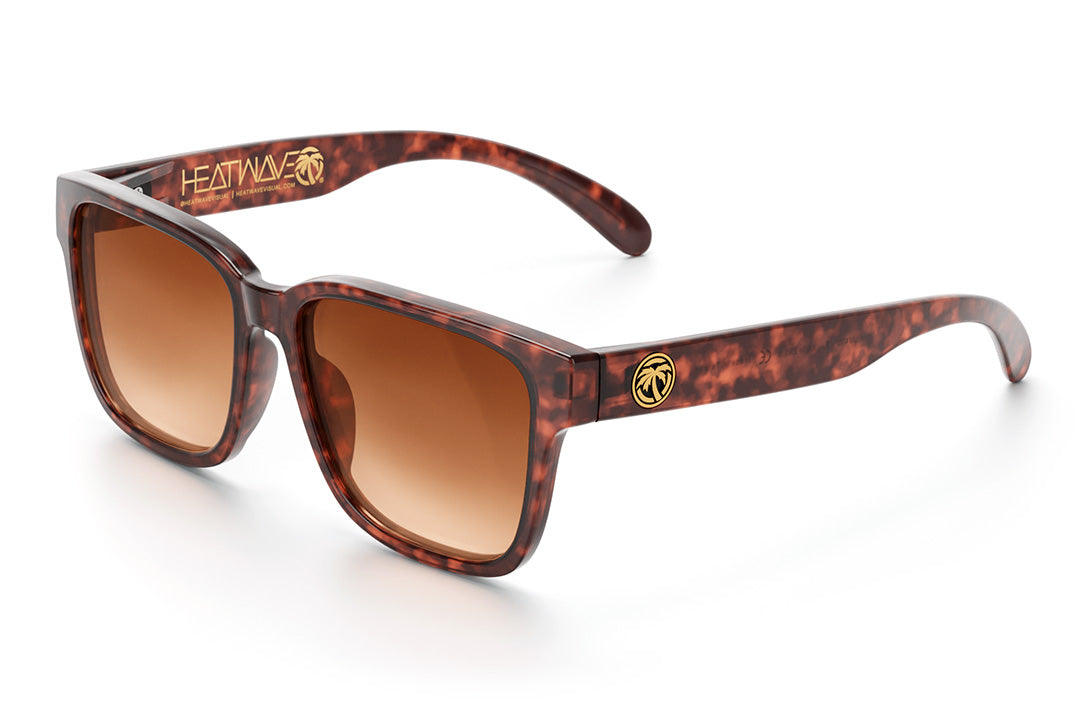 Heat Wave Visual Apollo Sunglasses with tortoise brown frame and brown gradient lenses.