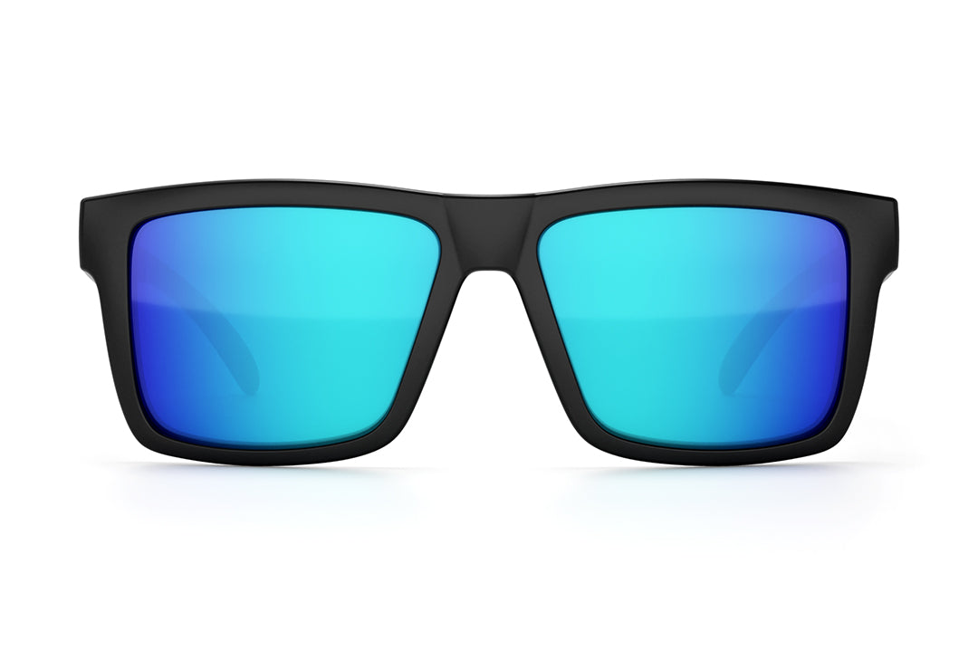 Front view shot of the VISE Sunglasses: NHRA with galaxy blue lens on a white background.