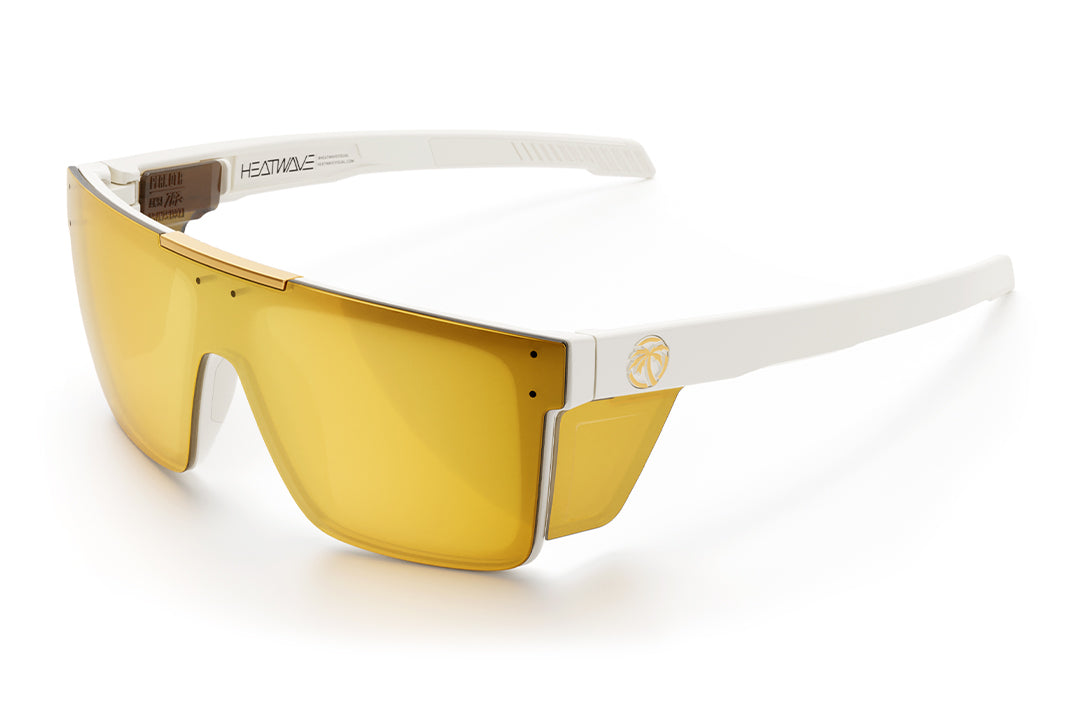 Performance Quatro Sunglasses: White Gold Lens Z87+ | Heat Wave Visual