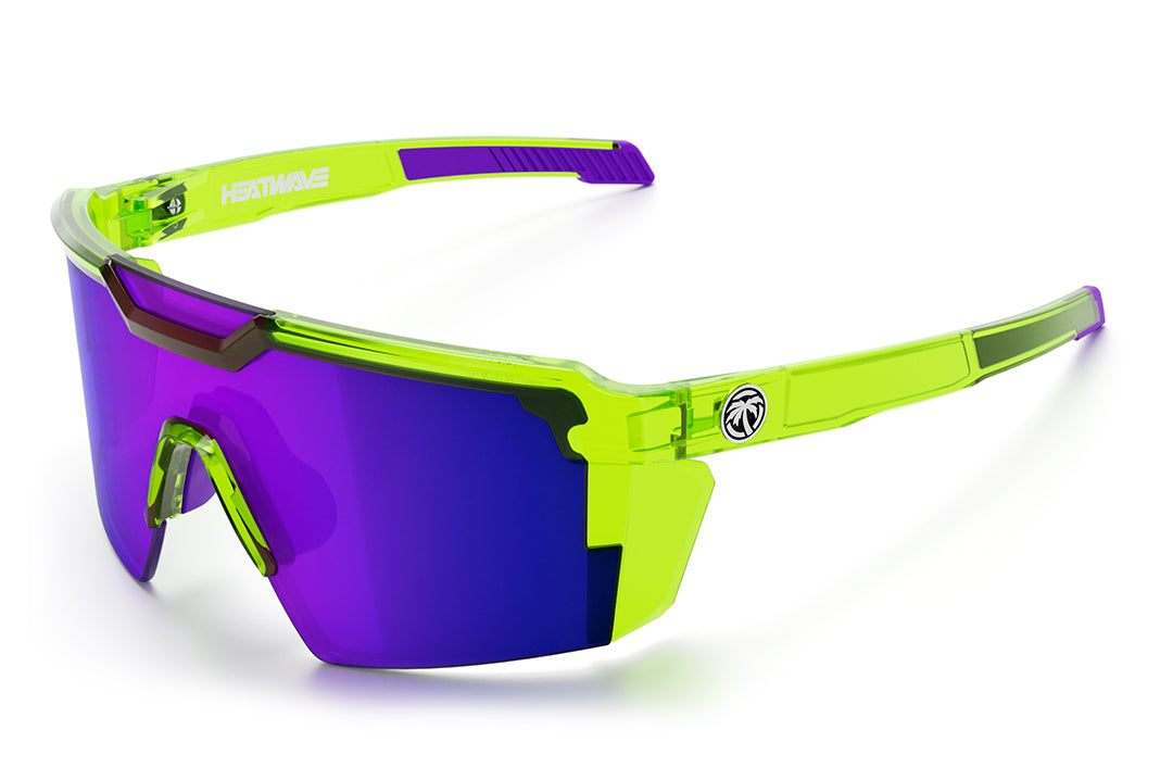 3/4th angle view of the Future Tech Sunglasses: Antifreeze Z87+ on a white background.
