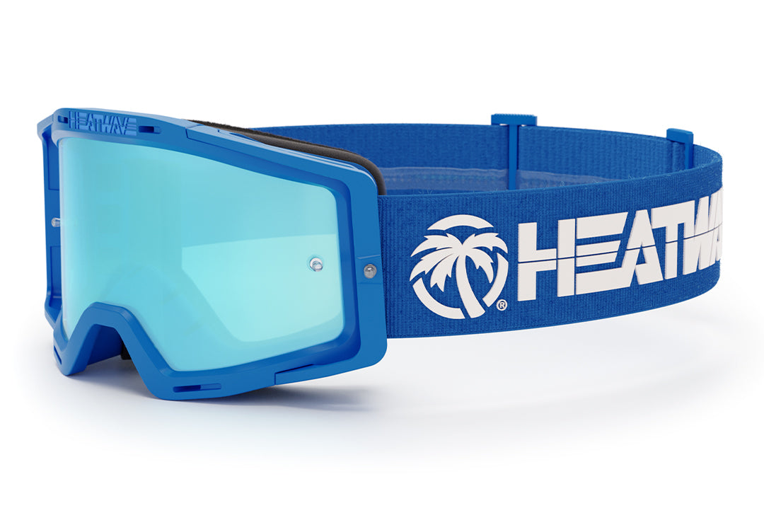 Heat Wave Visual MXG 250 Motosport Goggle in the billboard icon arc flash blue color way. 