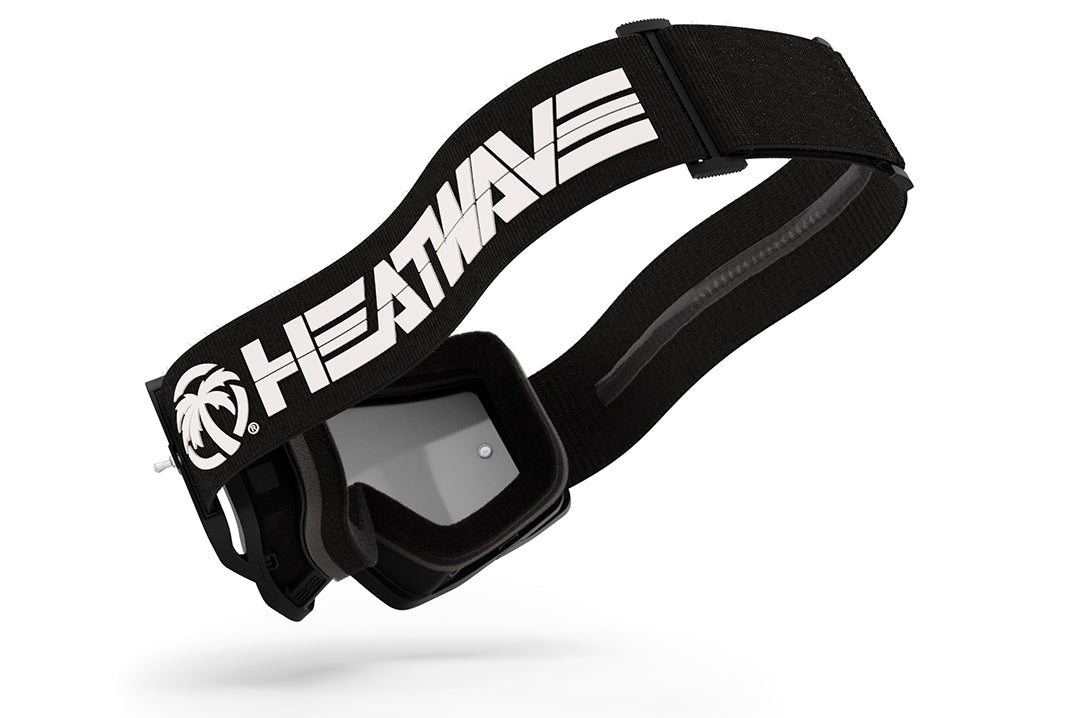 Back of the Heat Wave Visual MXG 250 Motosport Goggle in the billboard icon black color way. 
