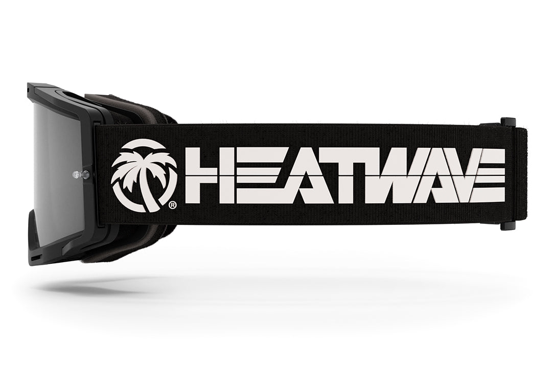 Side view of theHeat Wave Visual MXG 250 Motosport Goggle in the billboard icon black color way. 