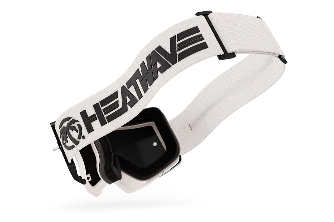 Back of the Heat Wave Visual MXG 250 Motosport Goggle in the billboard icon white color way. 
