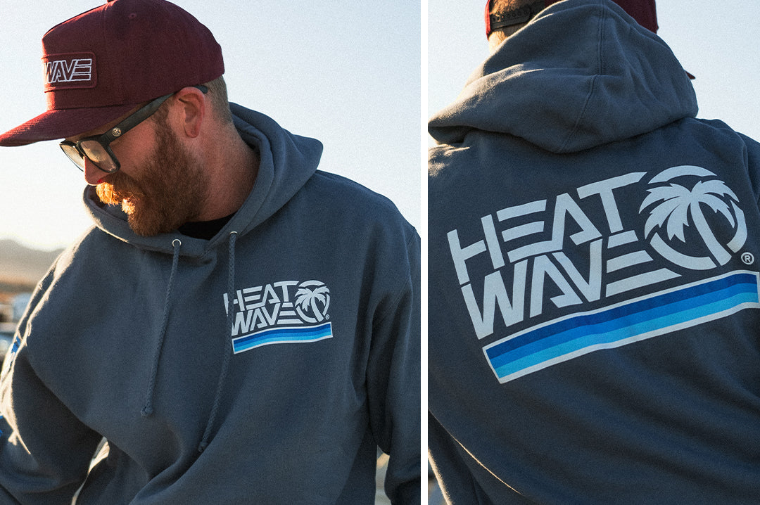 Heat Wave Retro Stripe Sweatshirt Storm Blue (SIZE 3XL ONLY)