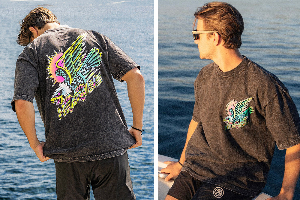 Heat Wave Electric Eagle T-Shirt Mineral Wash