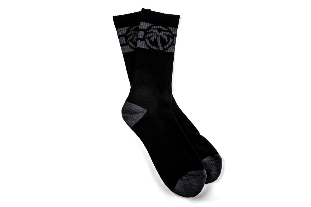 Heat Wave Visual Socom Socks with black icon.