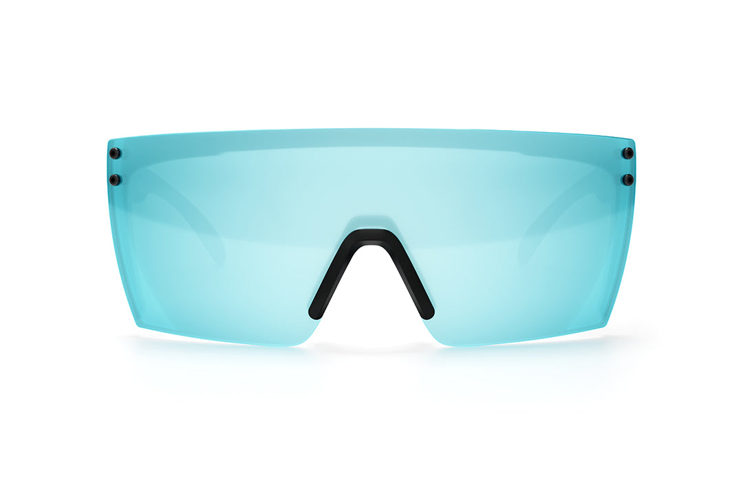 Front view of Heat Wave Visual Lazer Face Z87 Sunglasses with black frame and arctic chrome lens.