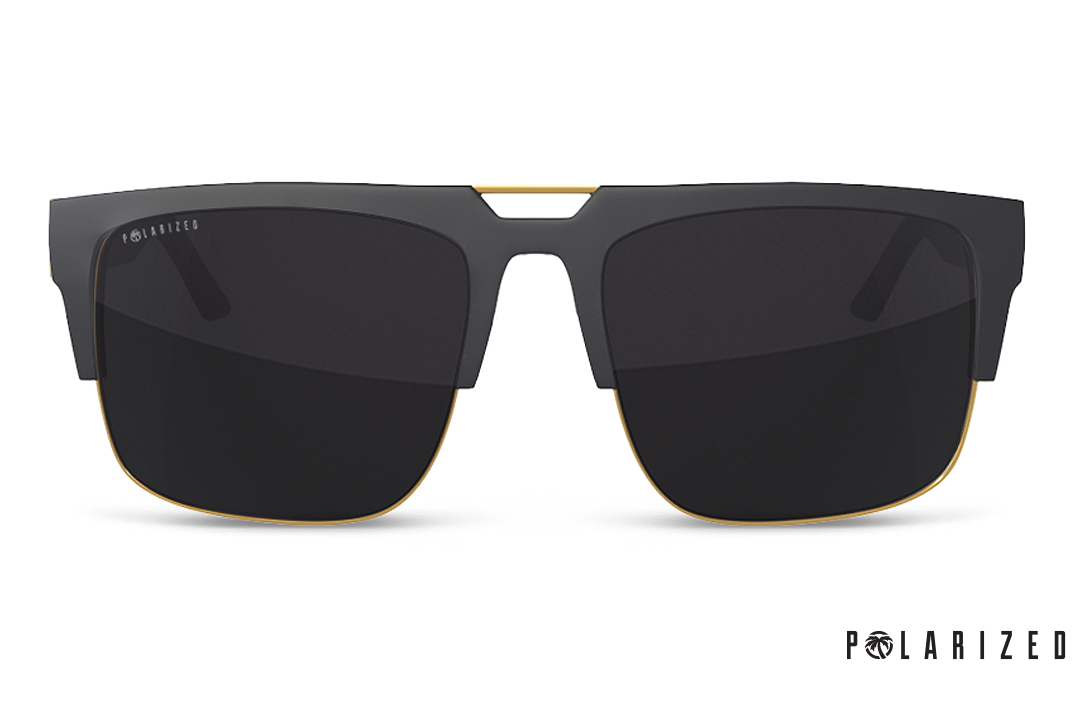 Heat Wave Visual Interceptor polarized black lenses.