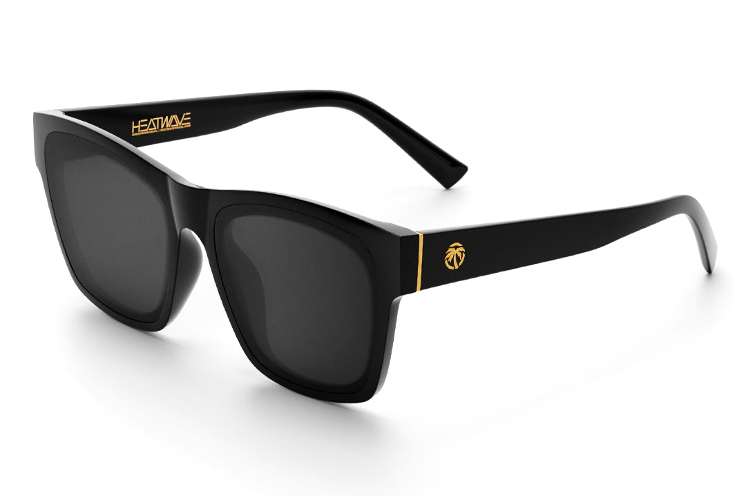 Heat Wave Visual Womens Marylin Sunglasses with black frame and black lenses.