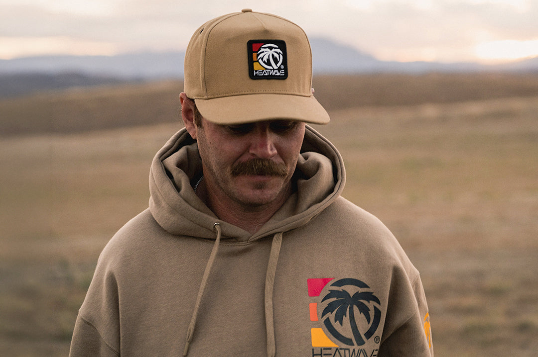 Heat Wave 3 Stripe Canvas Hat - Tan