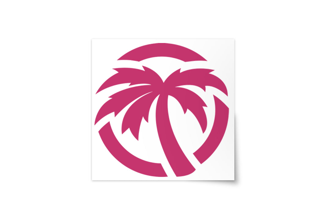 Heat Wave Visual 6 Inch Pink Icon Decal.