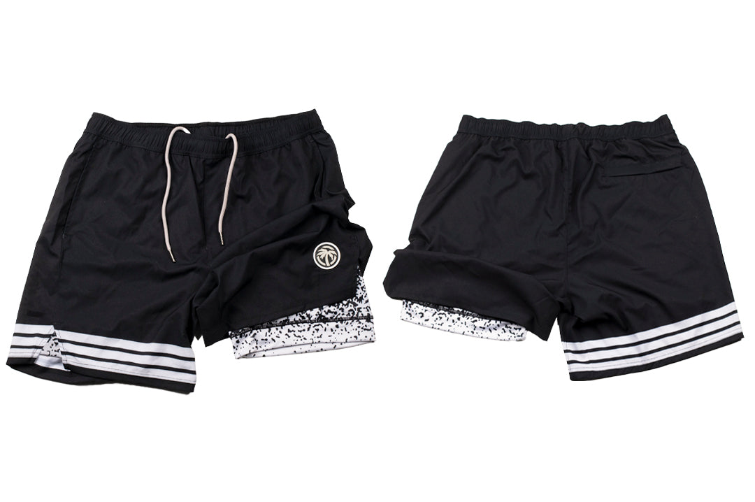 Front and backside shots of the Heat Wave Alloy Performance Shorts on a white background.