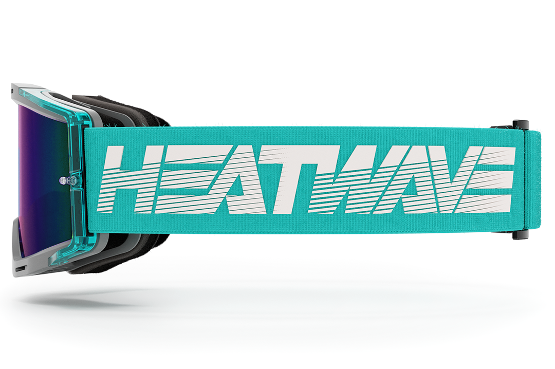 Heat Wave Hydro Aquastone Goggles with Ultra Violet Lens and Aqua colored strap