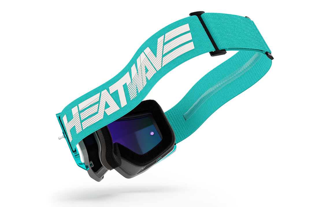 Heat Wave Hydro Aquastone Goggles with Ultra Violet Lens and Aqua colored strap