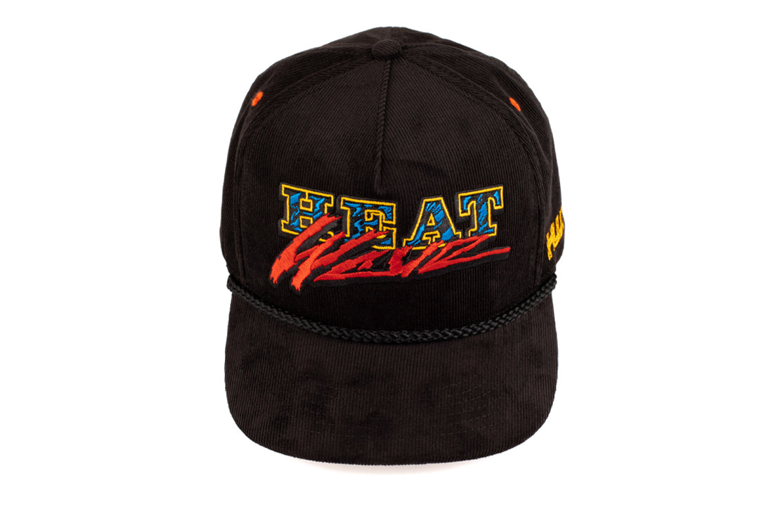 Top view of the Heat Wave Visual Black Magic Black Cord Hat.