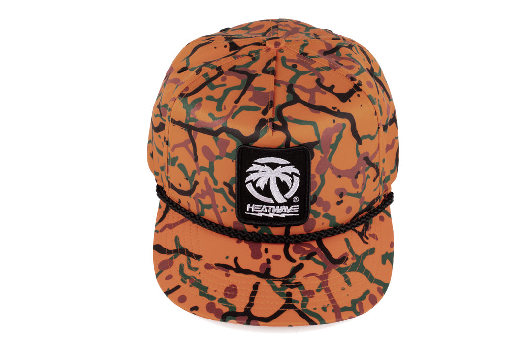 Top view of the Heat Wave Visual Bolt Patch FIRECAMO Hat.