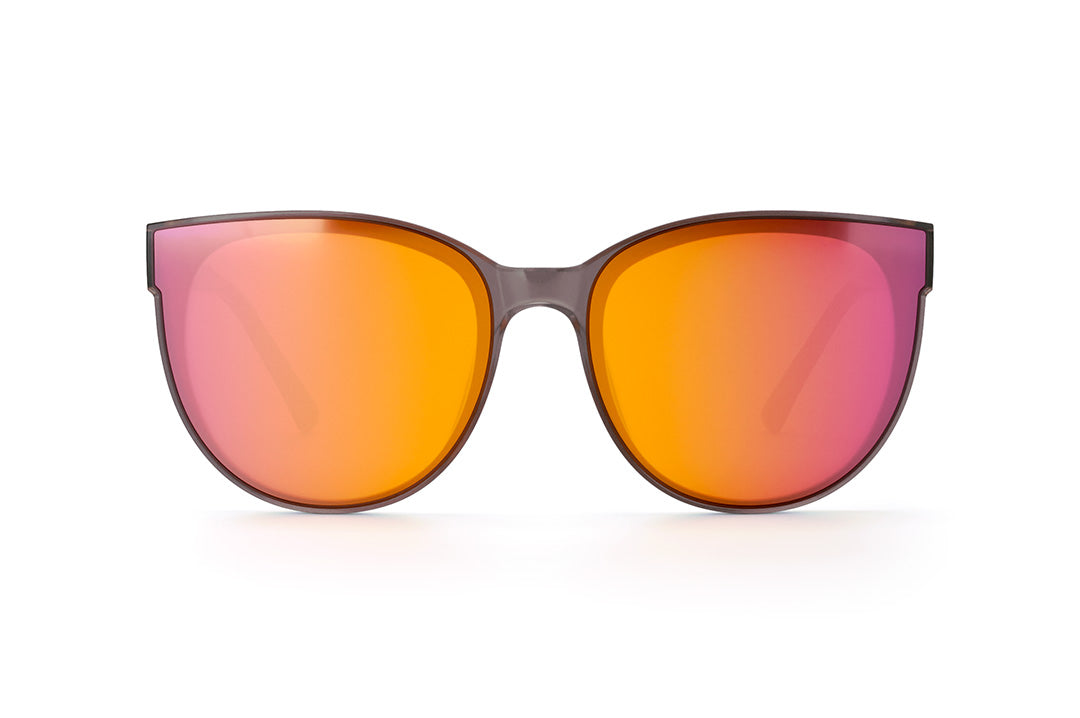 Front view of the Heat Wave Visual Carat Sunglasses with quartz frames and rose gold lenses.