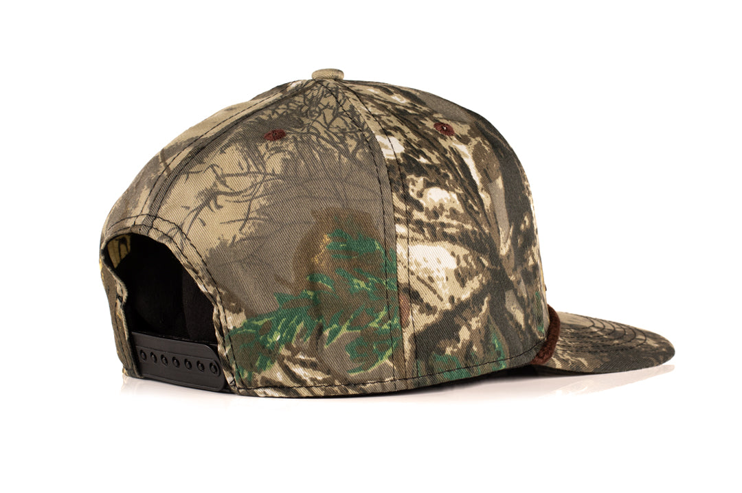 Back View of Snap Back of Heat Wave Visual Chopper Hunter Camo Hat