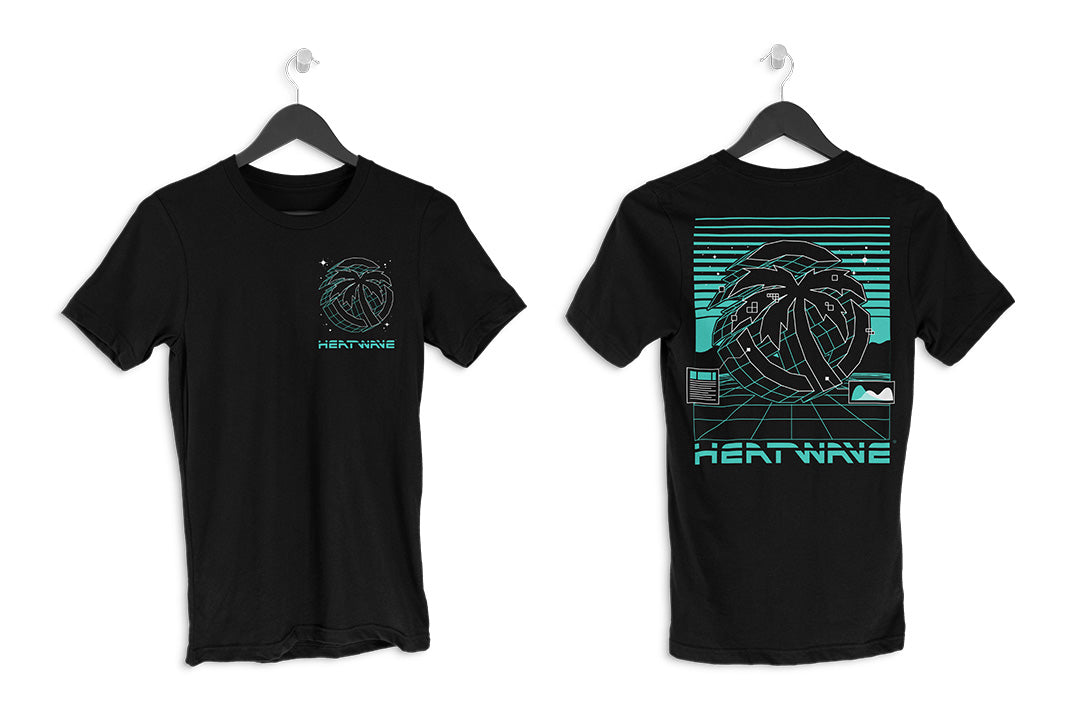 Heat Wave Visual Black Console T-shirt with console graphic on the back. 