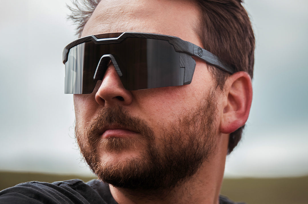Man wearing the Future Tech Sunglasses: Deadwood Z87+